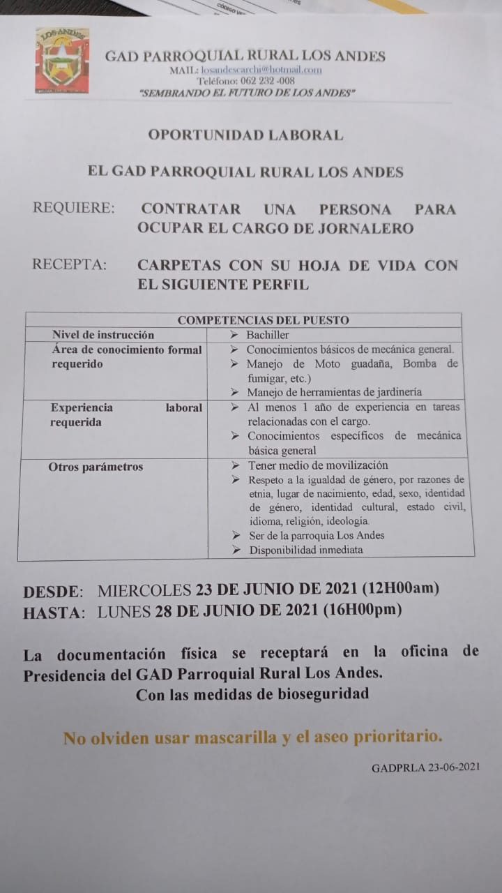 Programas de integración social y atención prioritaria a adultos mayores de la parroquia